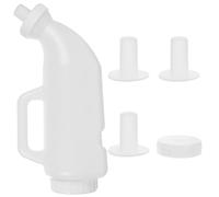 ibasenice Biberón para Terneros y Cabras con Tetina de Silicona Reutilizable y Mango Ergonómico, Botella de Leche de 2 Litros para Alimentación Animal en Granja