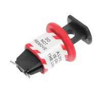 ibasenice Bloqueo de Disyuntor Miniatura, Hebilla de Seguridad para Disyuntores Pequeños, Metal y Nylon, Rojo, Ligero y Fácil de Instalar, para Equipos Eléctricos Industriales