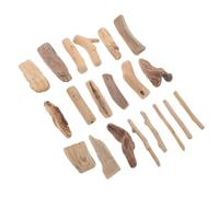 ibasenice Bloques Artesanales de Madera Flotante Natural Pulida 20 Piezas 3-20 CM para Decoración de Boda y Acuario Trozos Pequeños para Manualidades y Decoración Costera