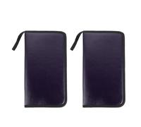 ibasenice Bolsa Adecuado para Organizar y Proteger Cds Color Aleatorio de CD de PU Azul para Almacenar 80 Discos, Gran Capacidad y Resistente al Desgaste, Pack de 2