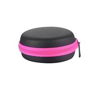 ibasenice Bolsa de Almacenamiento de Aceites Esenciales Mini Bolso Redondo 12 Rejillas para Botellas 1ml y 2ml, Estuche de Transporte Vacío de PU y Eva para Viaje y Uso Diario