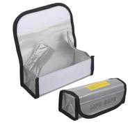 ibasenice Bolsa de Protección de Seguridad para Batería de Litio de Aeronaves Modelo, Resistente al Calor y Ignífuga, Material de Aluminio, 2piezas para Carga y Competencias