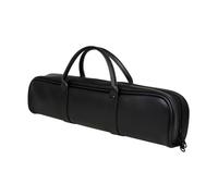 ibasenice Bolsa para Flauta de Piel Negra Resistente y Compacta con Cremallera para Almacenamiento Rápido para Músicos Exteriores y Transporte Seguro