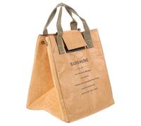 ibasenice Bolsa Térmica para Almuerzo de Papel Especial, Resistente y Ligera, Tamaño Mediano, Color Marrón, Adecuada para Picnic, Oficina y Transporte de Alimentos al Aire Libre