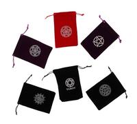 ibasenice Bolsas Cordón para Cartas del Tarot 6 Unidades Bolsa de Tela Pequeña Multiusos Portátil Organizador de Joyería y Objetos Pequeños Uso Viaje y Almacenamiento