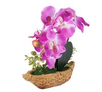 ibasenice Bonsái de Orquídea Artificial Grande Púrpura para Mesa, Hogar