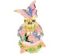 ibasenice Botella de Perfume Decorativa de 15ml de Vidrio y Aleación, Recipiente Único y Brillante para Esencias y Aceites Esenciales, Adecuado para Uso Prolongado Hogar