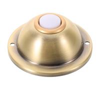 ibasenice Botón de Timbre Cableado de Metal Dorado Estilo Vintage, Pulsador Redondo Resistente para Puertas en Ambientes Residenciales y Comerciales