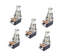 ibasenice Botones De Pedal De Efectos De Guitarra De 2 Pines, 5 Unidades, Metálicos Duraderos, Conmutador De Pie Para Pedales De Efectos Eléctricos, Compatibles Equipos De Guitarra