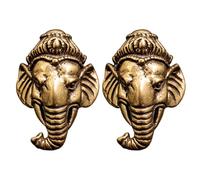 ibasenice Botones Decorativos Pack de 2 Piezas Accesorios Elegantes y Resistentes de Latón en Forma de Elefante que No se Desvanecen para Manualidades DIY