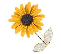 ibasenice Broche Delicado de Cobre y Pin de Girasol para Mujer, Accesorio de Joyería para Ropa, Prendedor Elegante para Chaquetas y Vestidos, Uso Formal y Casual, Diseño Metálico Pequeño