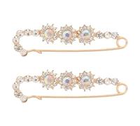 ibasenice Broche Metálico para Mujer 2 Piezas Gemas de Imitación Diseño Elegante y Vintage Accesorio de Moda para Boda Fiesta y Ropa Femenina