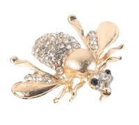 ibasenice Broche Pin Abeja Gemas de Imitación Dorado, Broche de Insecto Vintage, Accesorio de Ropa para Mujer, Pequeño y Ligero, Adecuado para Fiestas y Eventos Formales