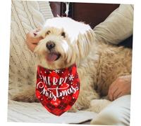 ibasenice Bufanda para Perro Navideña Triangular de con Diseño de Cuadros Rojos Bandana Portátil para Mascotas Pequeñas y Gatos Accesorio para Decoración y Fiestas