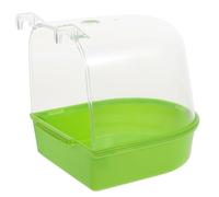 ibasenice Caja bañera de Loro Ducha ai Baño para pájaros pequeños Recipiente Bird Bath for Garden bañera para pajaros Suministro de Baño de pájaros para la Jaula Abdominales Green
