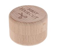 ibasenice Caja Conmemorativa para Ñiño en Madera Natural de Haya, Tamaño Pequeño 5x5x3,5 Cm, Caja Organizadora para Primer Corte de Pelo y Dientes, con Tapa, Adecuado para Recuerdos