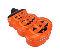 ibasenice Caja de almacenamiento de calabaza de Halloween - Cajas de tiramisú de hojalata con tapa, recipientes para postres de pastelería y repostería, organizador de joyas para guardar recuerdos.