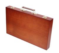 ibasenice Caja de Dibujo de Madera Asa, Maletín Portátil para Pinturas Artísticas, Acuarelas y Óleos, Estuche para Herramientas de Pintura, Adecuado para Escuela y Manualidades, Diseño