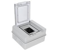 ibasenice Caja de Distribución Eléctrica Estanca con Cubierta Transparente Resistente al Agua Compacta y Mural para Protección de Interruptores Hogares Talleres y Hoteles