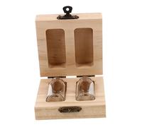 ibasenice Caja De Madera Para Conservar El Cabello Fetal y Cordón Umbilical Doble Compartimento, Organizador Portátil Para Recuerdos De Ñiño y Dientes Perdidos