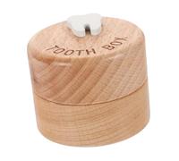 ibasenice Caja de Madera para Dientes de Leche, Portadientes Infantil Diseño Creativo y Compacto, Adecuado para Conservar Recuerdos de Ñiño y Obsequio de Bautizo
