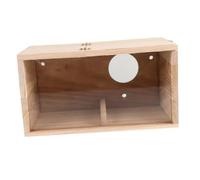 ibasenice Caja de Nido para Pájaros de Madera con Panel Acrílico Transparente Nido para Periquitos Agapornis Ninfas y Pequeñas Aves Fácil Instalación Estructura Estable para Jardín y Aviario