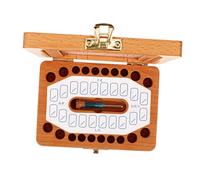 ibasenice Caja de Recuerdos para Niños de Madera Compartimentos para Dientes de Leche y Cabello, Estilo Japonés para Guardar Momentos Obsequios