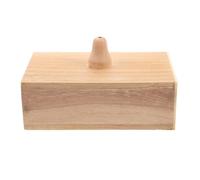 ibasenice Caja de Resonancia para Meditación con Base Silenciosa Caja de Madera para Sonido Relajante y Pruebas Auditivas Amarillo In