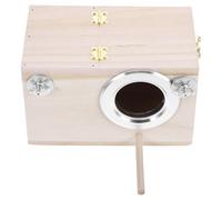 ibasenice Caja Nido Madera para Pájaros Pequeña y Mediana con Posadero Caseta para Cría de Periquitos Agapornis Ninfas y Loro Desmontable para Fácil Limpieza Diseño Funcional para Jaulas