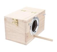 ibasenice Caja Nido para Loros NINFA Pequeña de Madera Apertura Lateral Izquierda, Refugio Resistente para Pájaros Silvestres, Nido para Pericos Australianos y Pajaritos Enamorados,