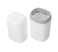 ibasenice Caja Organizadora de Cepillos de Dientes Desmontable Recipiente Multifunción para Viaje y Uso Doméstico Soporte Compacto para Guardar Cepillo y Pasta Dental Color Blanco Portátil