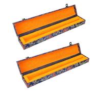 ibasenice Caja para Abanicos Plegables de 23 CM Estuche Portátil de Papel Xuan Cierre a Presión y Soporte de Madera Pack de 2 Unidades para Guardar y Transportar Abanicos de Mano