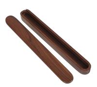 ibasenice Caja Porta Palillos de Madera Nogal Negro Sólido, Organizador Práctico Tapa para Almacenamiento Portátil y Uso en Cocina Moderna