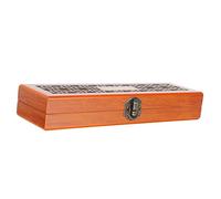 ibasenice Caja Protectora y Transporte Fácil para Almacenamiento Seguro de Armónica de Madera 24 Orificios, Portátil Protección Luz Solar