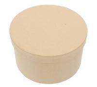 ibasenice Caja Redonda de Papel Kraft 165X165X95 CM Tapa Caja para Dulces y Postres Contenedor Multifuncional para Regalos y Packaging de Cupcakes