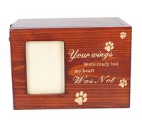 ibasenice Caja Urna para Mascotas Ataúd Recuerdo Cremación Memorial Urnas para Mascotas Cenizas Perros Urna Conmemorativa del Gato Urna para Cenizas De Perro Urnas De Mascotas Madera