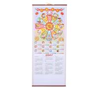ibasenice Calendario Chino 2027 del Año Oveja en Papel Organización Mensual y Planificador Diario para Decoración Elegante en Año Lunar y Festival