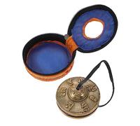 ibasenice Campana de Platillo Tingsha para Meditación Yoga, Instrumento de Percusión Religiosa de Cobre, Pequeño Tamaño, Juego Seis Sílabas Sagradas, Adecuado para Práctica Espiritual