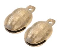 ibasenice Campana para Collar de Mascota de Latón Dorado, 2piezas Pequeñas para Perros, Ovejas y Ganado, Adecuado para Manualidades DIY Textura Fina y Diseño Delicado