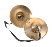 ibasenice Campanas de Platillo para Dedo de Cobre Puro, Instrumento de Percusión Manual Pequeño Estuche, Adecuado para Yoga, Meditación y Ceremonias Religiosas, Platillos Tingsha