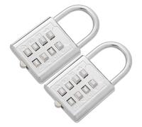 ibasenice Candado de Combinación para Mochilas y Taquillas Botones Braille Resistente al Agua, Pequeño y Antirrobo para Gimnasio y Viajes 2.55X1.37In