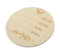 ibasenice Cartel De Madera De Nacimiento De Bebé Signo De Edad Infantil Hola Mundo Recién Nacido Signo Cartel De Anuncio Infantil Madera Contrachapada De Tilo Chica Niño Pequeño