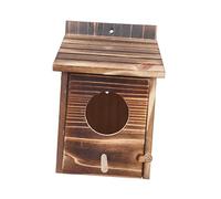 ibasenice Casa de Madera para Pájaros con Comedero Nido Decorativo para Jardín Feeder Resistente y Natural para Aves Atractivo para Gorriones y Colibríes