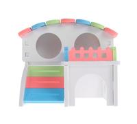 ibasenice Casa para Hámster Dorado Colorida de 14x14x12,5 Cm, Escondite Desmontable y Fácil de Limpiar, Juguete Pequeño para Jaulas de Mascotas Pequeñas y Chinchillas