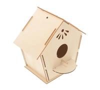 ibasenice Casita para Pájaros De Madera Sin Pintar para Manualidades DIY, Kit De Bricolaje Madera, Tamaño Mediano, Adecuado para Pintar y Decorar, Juego Creativo para Niños, Obsequio Educativo