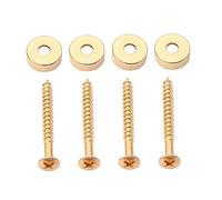 ibasenice Casquillo de Unión Metálica Dorado para Conectar Cuerpo y Mástil 4 Piezas, Fácil de Instalar y Uso Conveniente para Mástil de Guitarra Eléctrica