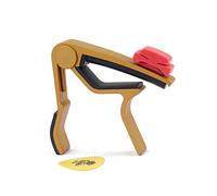 ibasenice Cejilla Para Guitarra De Aleación De Aluminio Resistente Con Abrazadera Clip Rápido y Protección De Silicona Compatible Con Acústica Eléctrica Ukelele Banjo y Mandolina Color Dorad