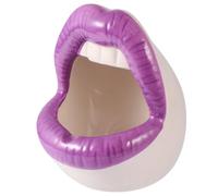 ibasenice Cenicero Creativo de Cerámica Boca Grande, Práctico Olor, Adecuado para Decoración del Hogar y Escritorio, Diseño Atractivo y Color Púrpura