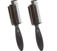 ibasenice Cepillo de Cerdas Duras para Limpieza de Cortadora y Cuidado del Cabello Negro, Resistente y Flexible de Abs y Nylon, Adecuado para Belleza y Barbería, Pack de 2 Piezas