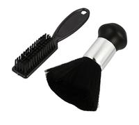 ibasenice Cepillo para Cortar el Pelo de Madera y Nailon 2 Piezas, Cepillo Limpiador para Peluquería y Barbería, Accesorio Práctico para Cuidado del Cabello en Casa